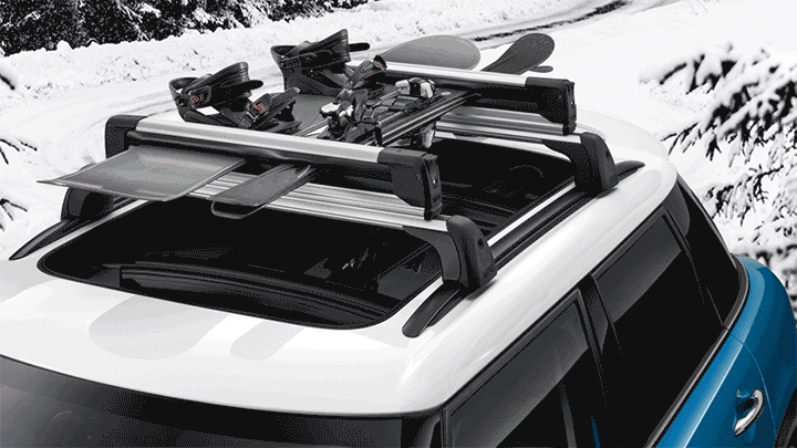 mini pribor – MINI krovni nosač – držač za skije i snowboard