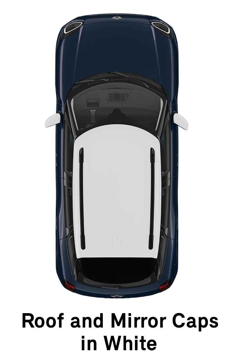 MINI krov: Krov i kućišta retrovizora u White boji