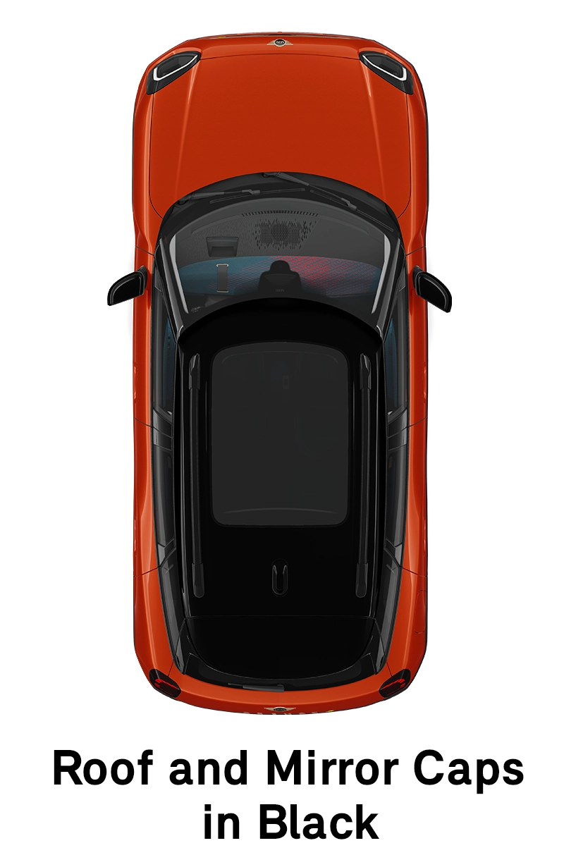 MINI krov: Krov i kućišta retrovizora u Black boji