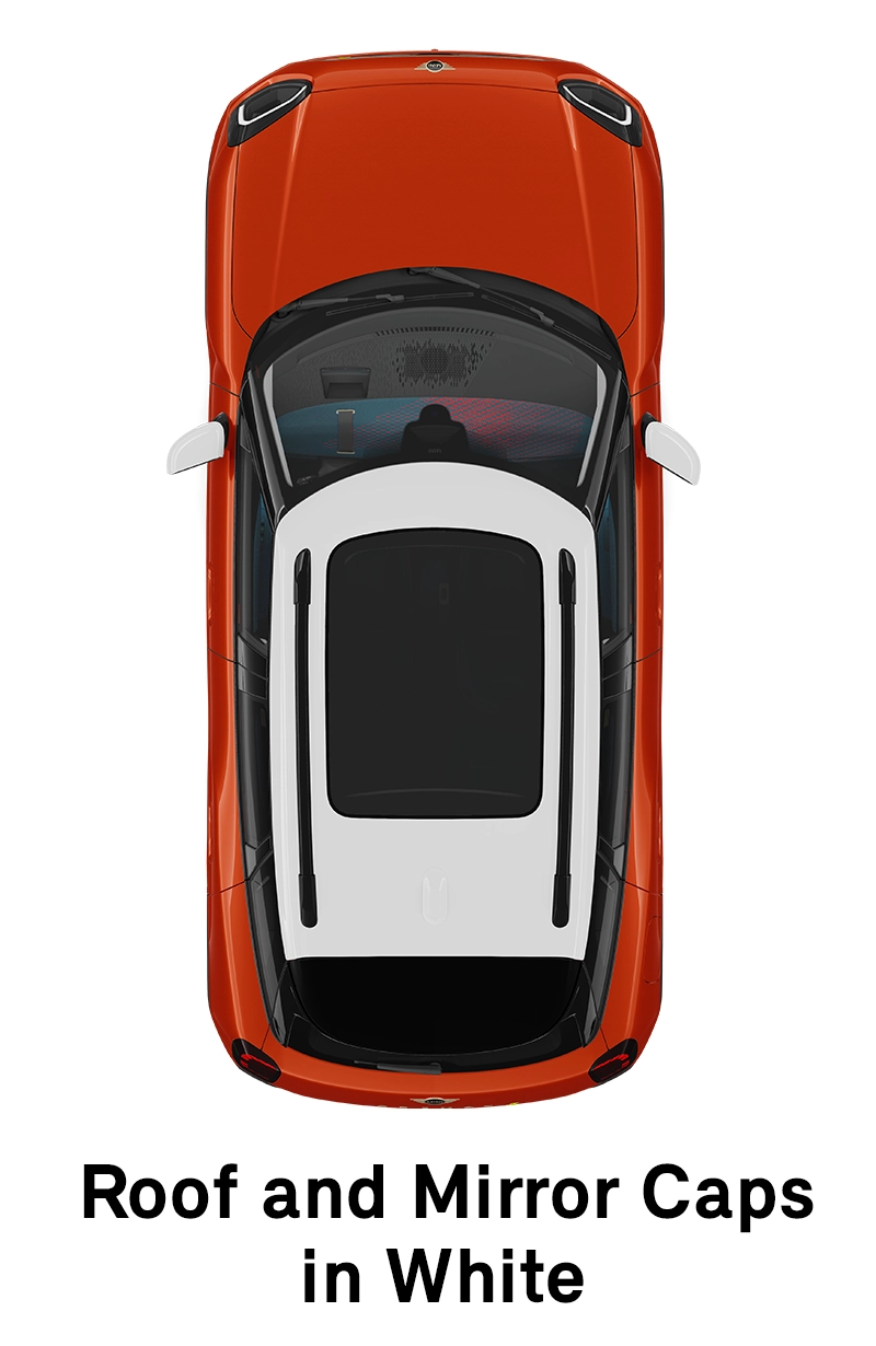 MINI krov: Krov i kućišta retrovizora u White boji