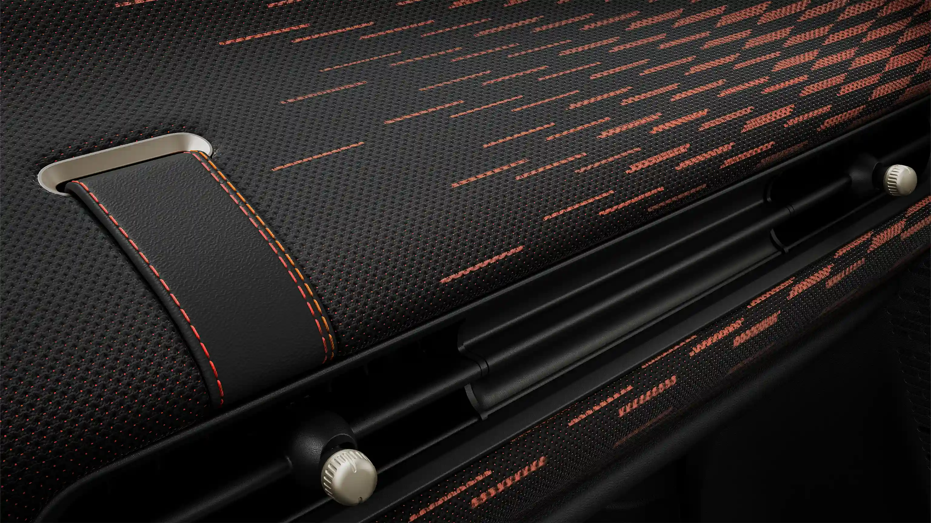 Prikaz nadzorne ploče MINI Cooper modela s JCW Style opremom u crvenoj i crnoj boji