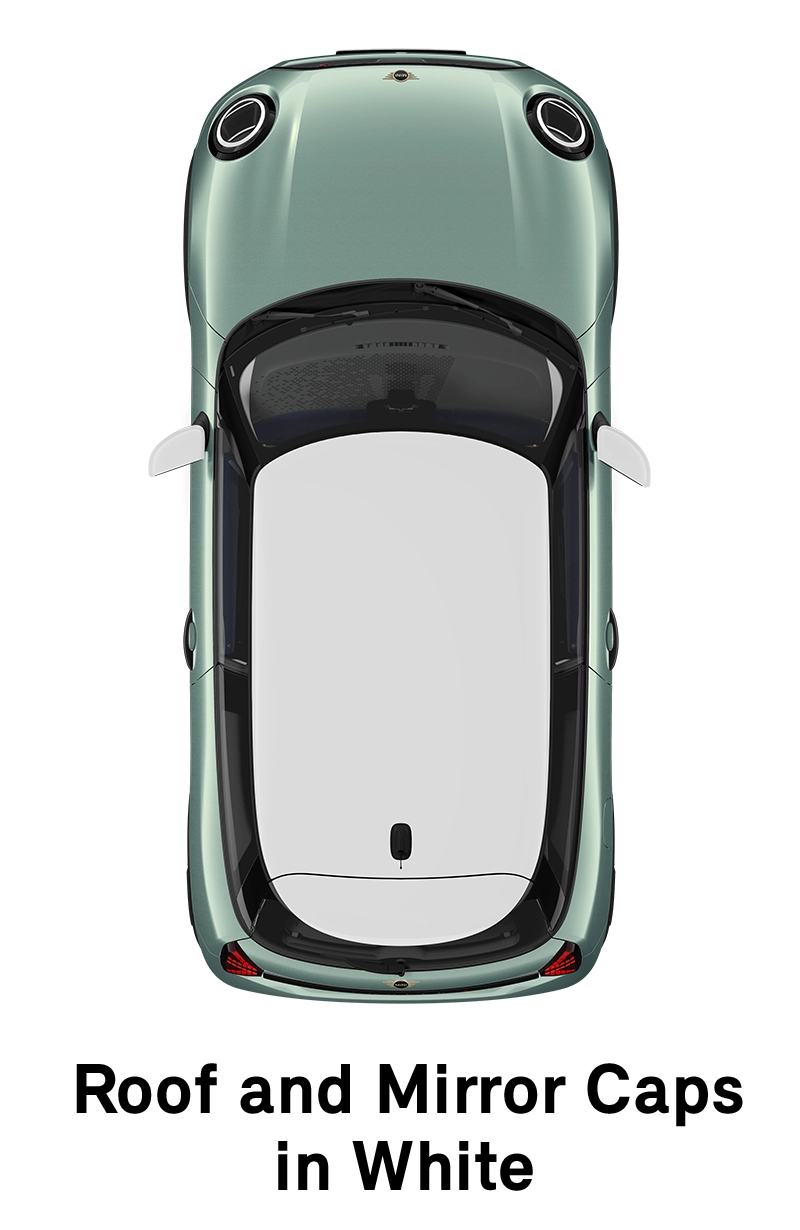 MINI Krov: Krov i kućišta retrovizora u White boji