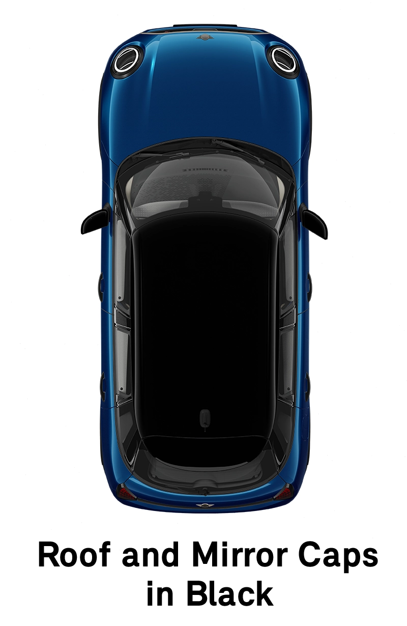 MINI krov: Krov i kućišta retrovizora u Black boji