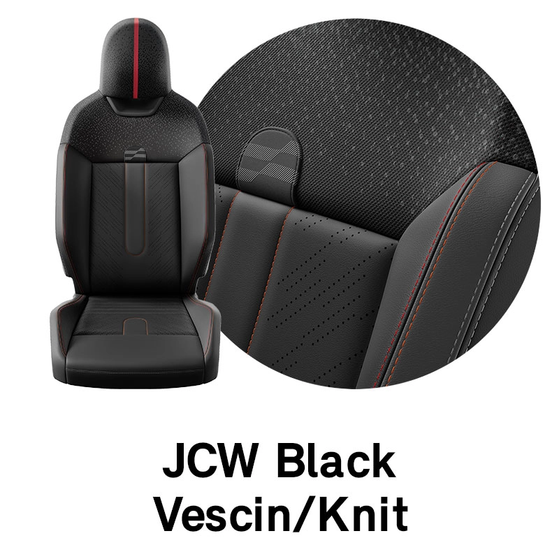 MINI presvlake: JCW Black Vescin/Knit