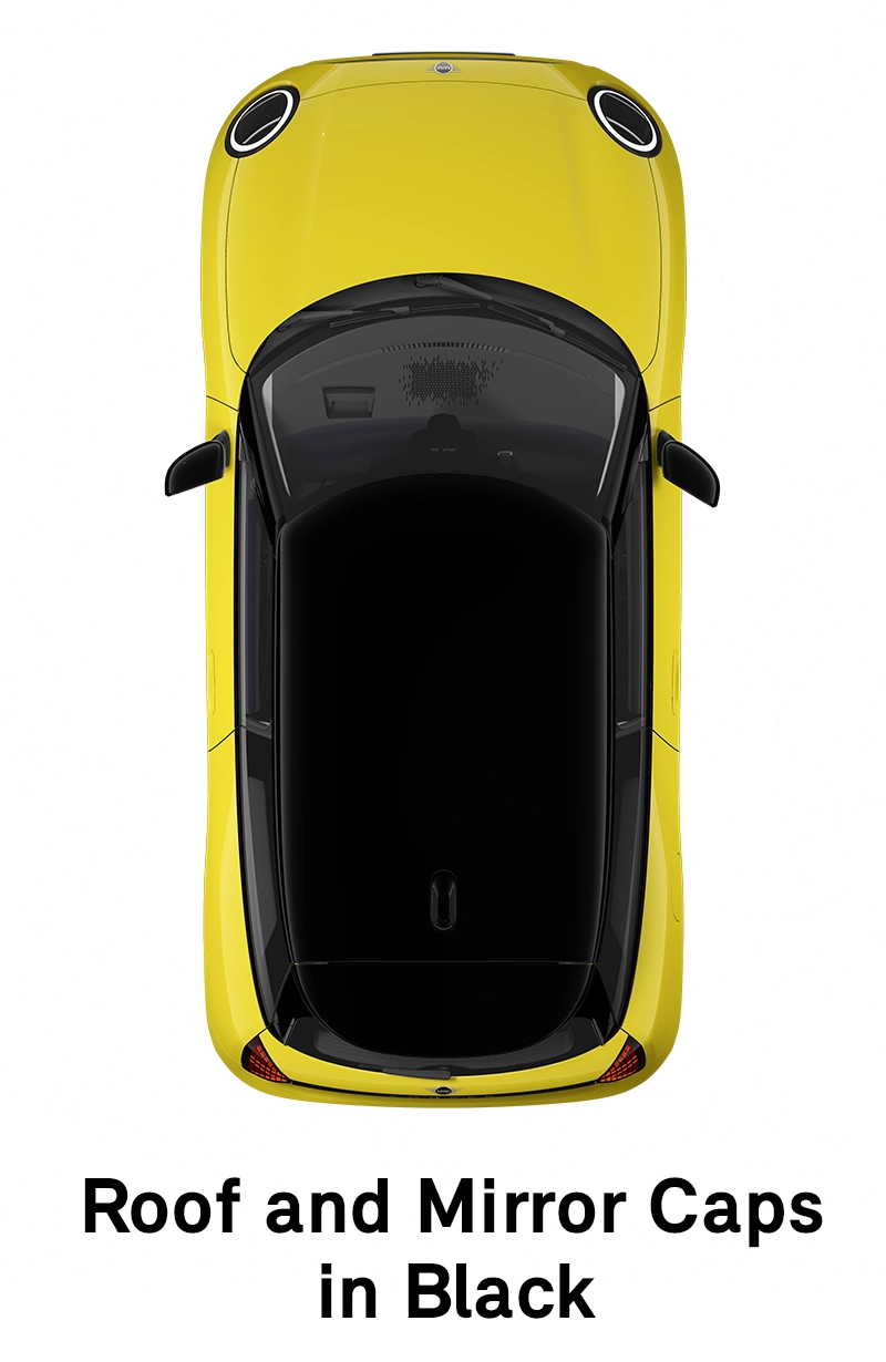 MINI krov: Krov i kućišta retrovizora u Black boji
