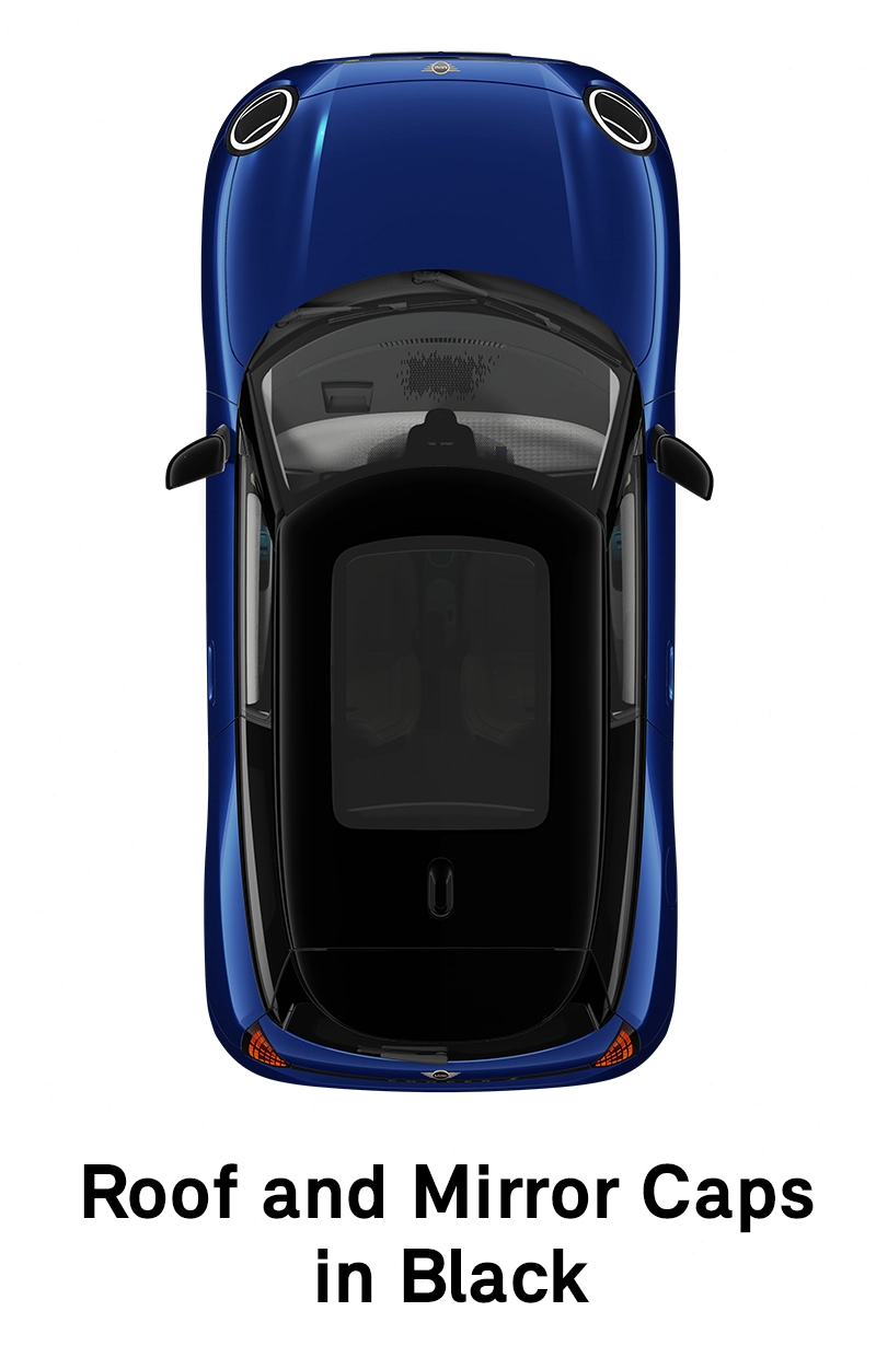 MINI krov: Krov i kućišta retrovizora u Black boji