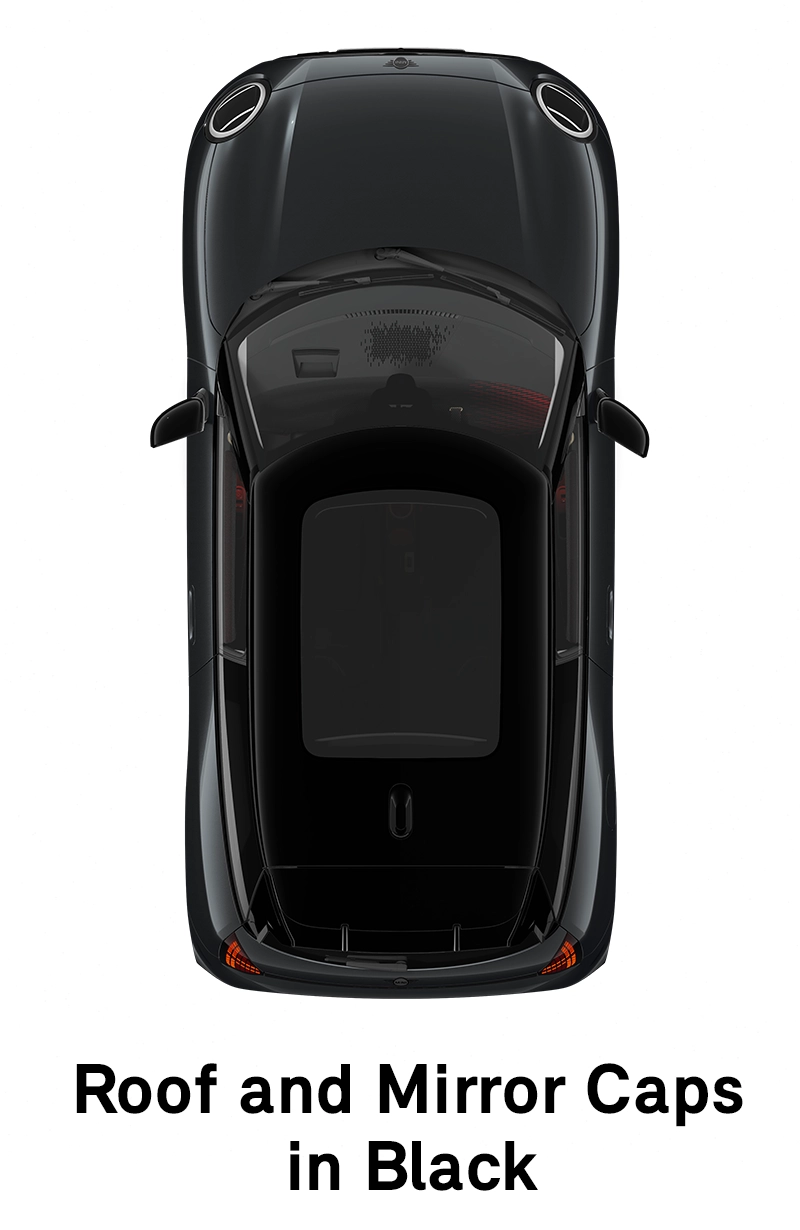 MINI krov: Krov i kućišta retrovizora u Black boji