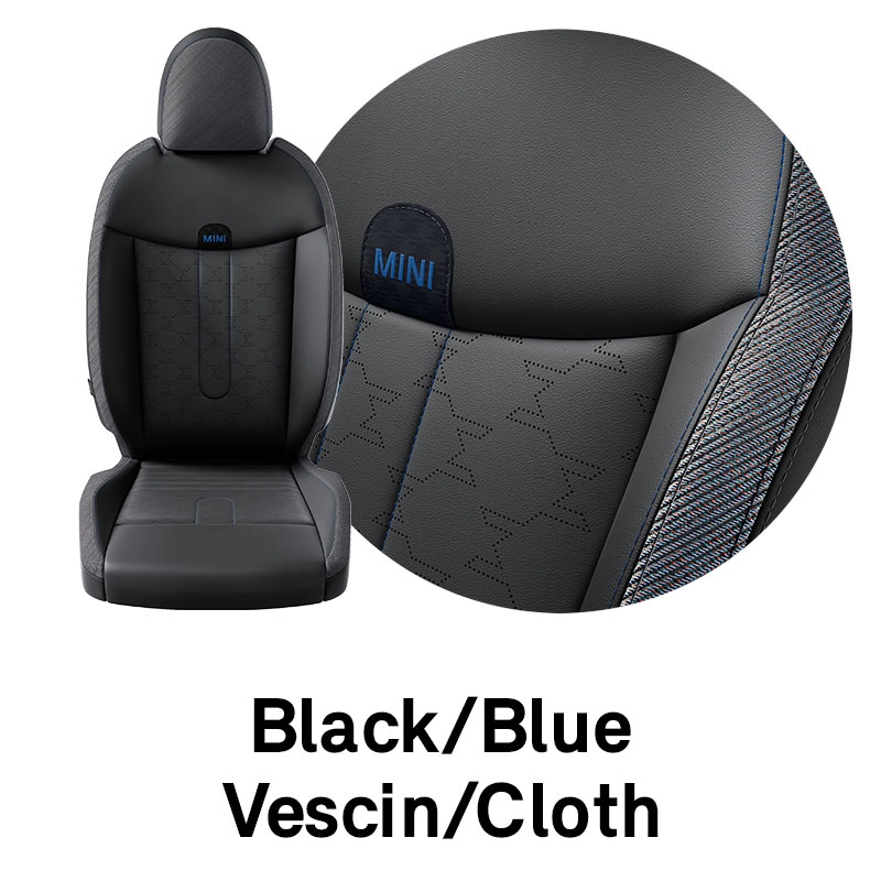 MINI presvlake: Black/Blue - Vescin/Cloth