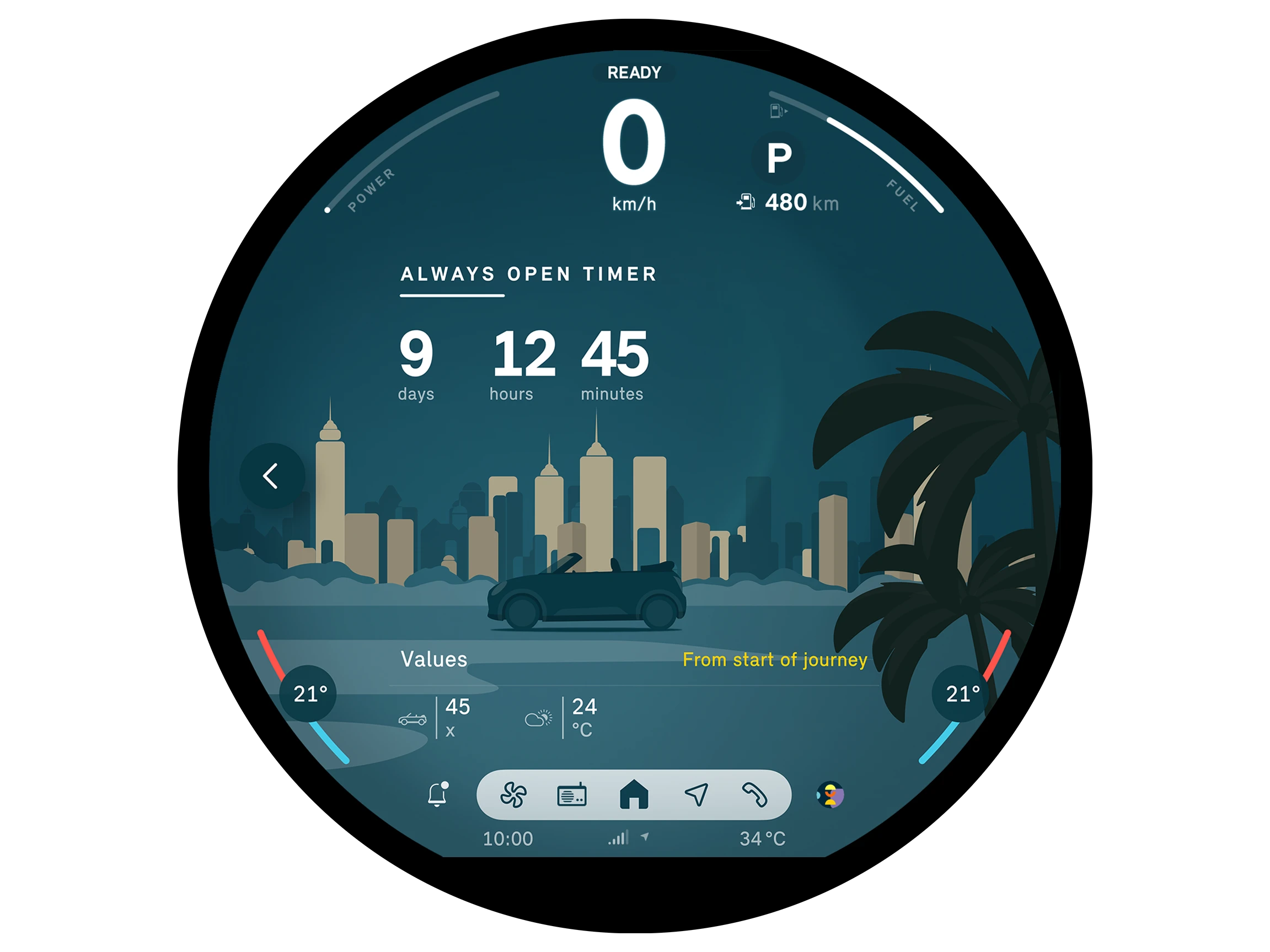 MINI Cooper Convertible - interijer - OLED zaslon