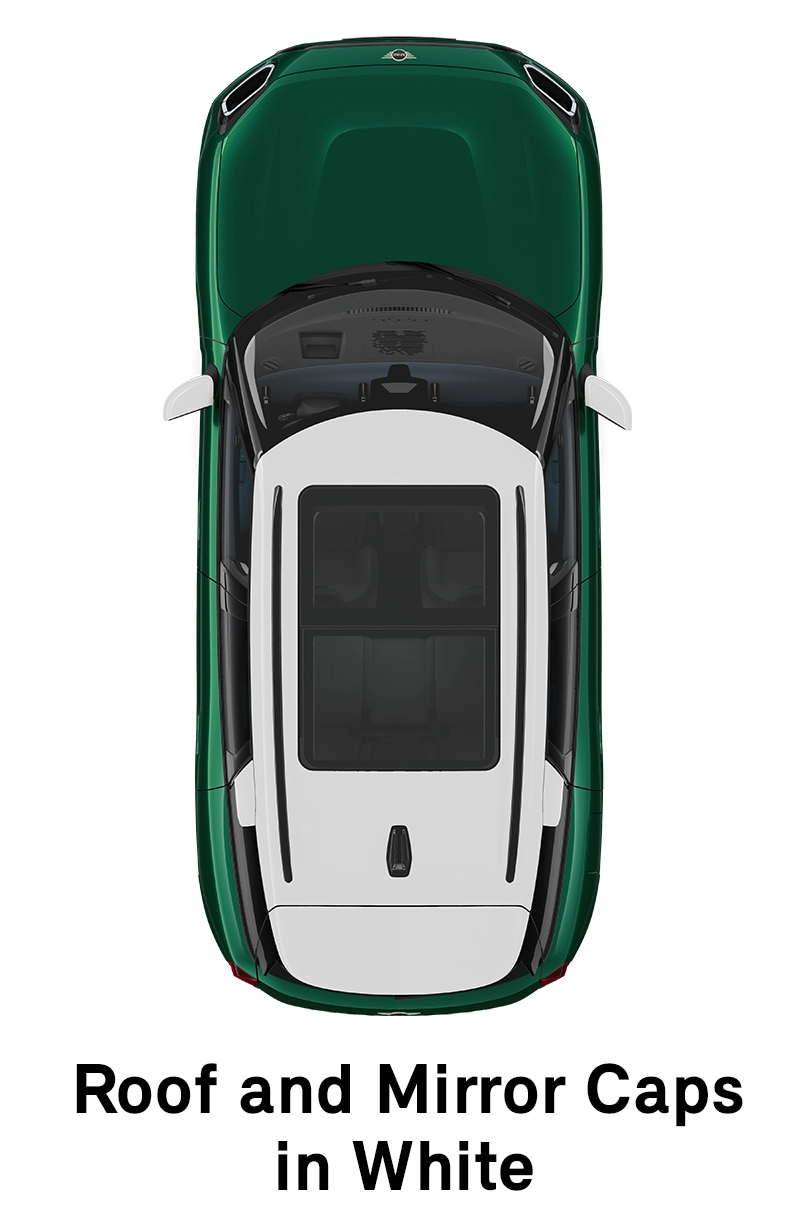 MINI Krov: krov i kućišta retrovizora u White boji