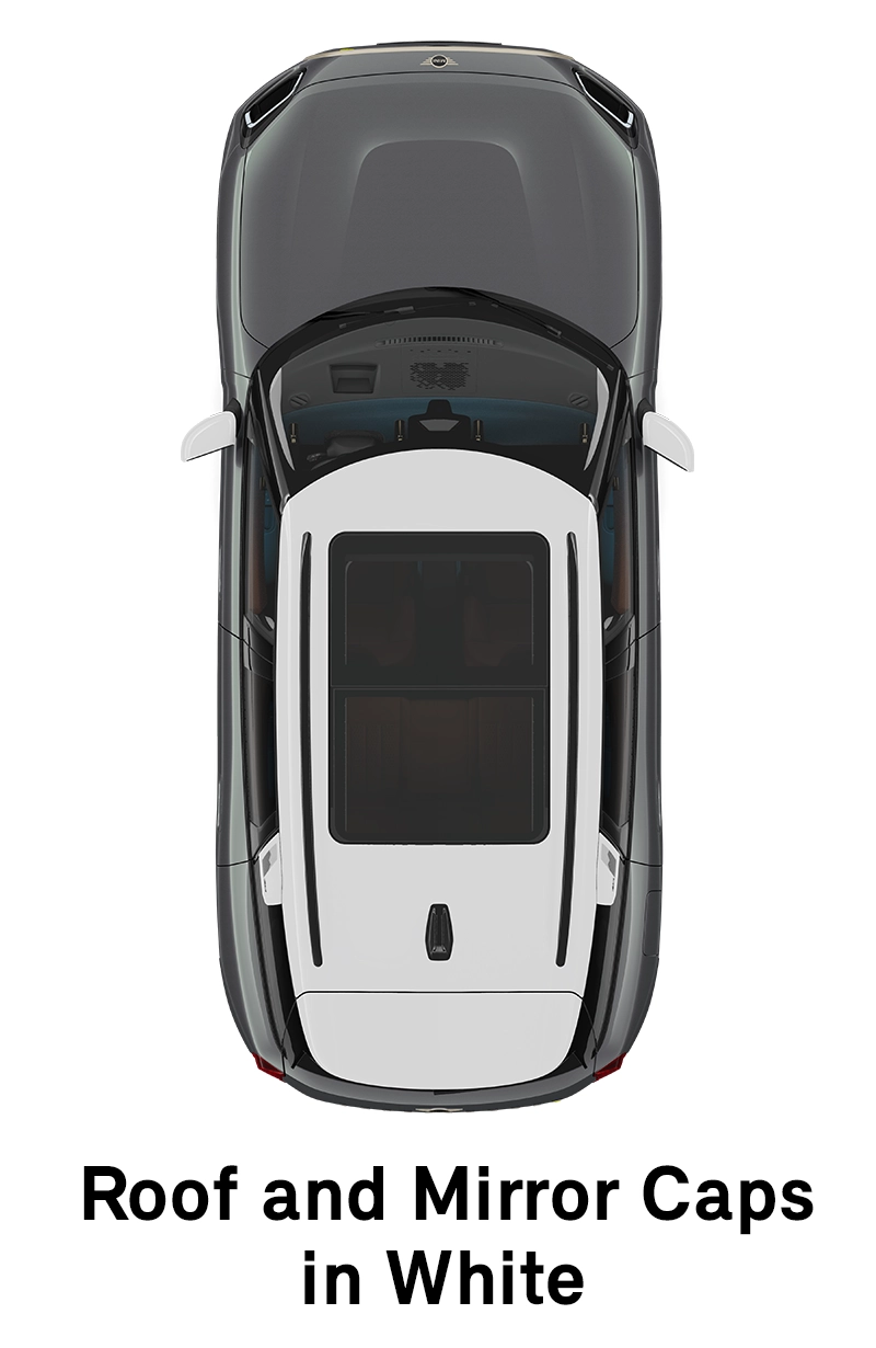 MINI krov: Krov i kućišta retrovizora u White boji
