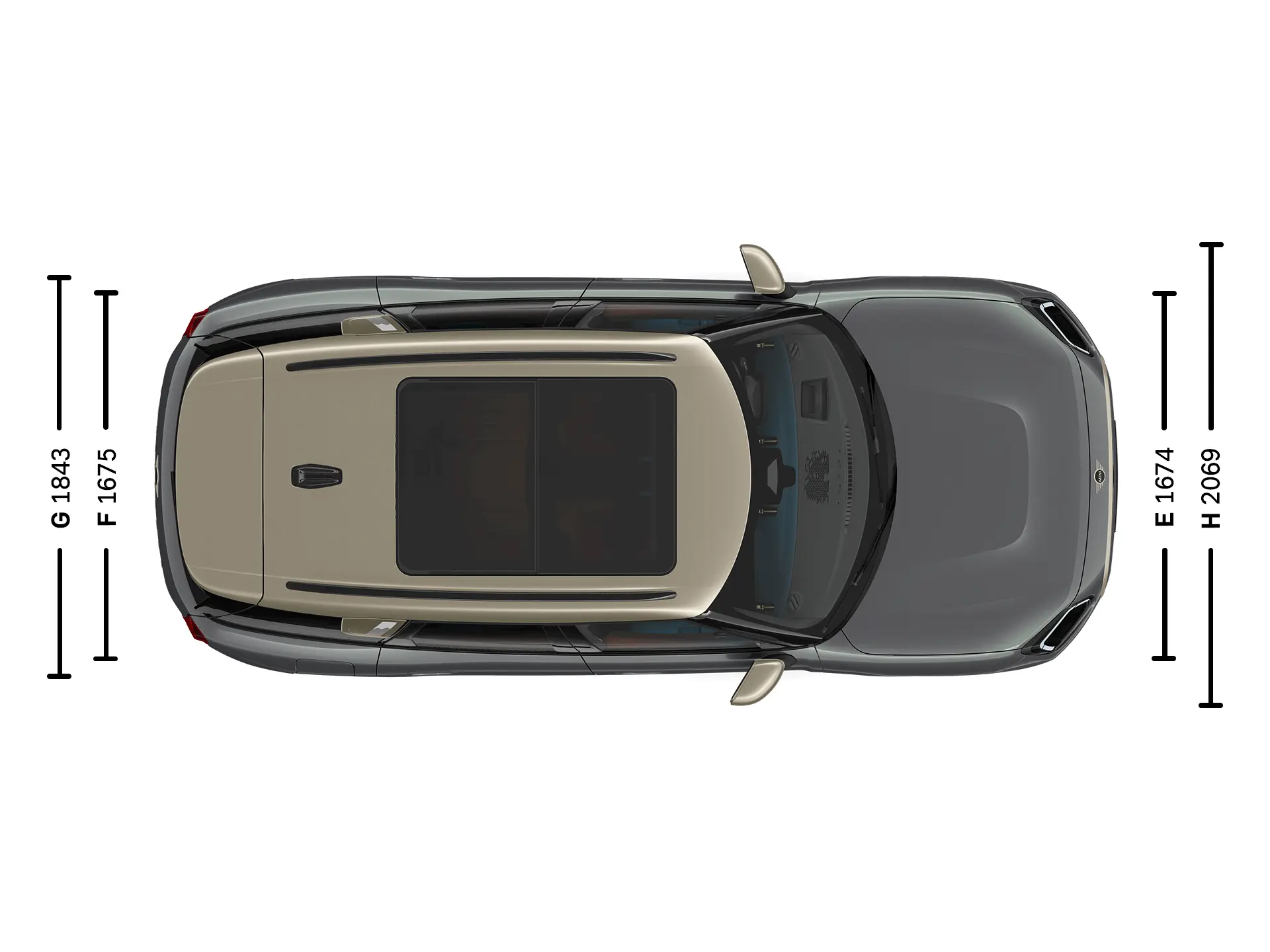 MINI Countryman dimenzije gornjeg dijela