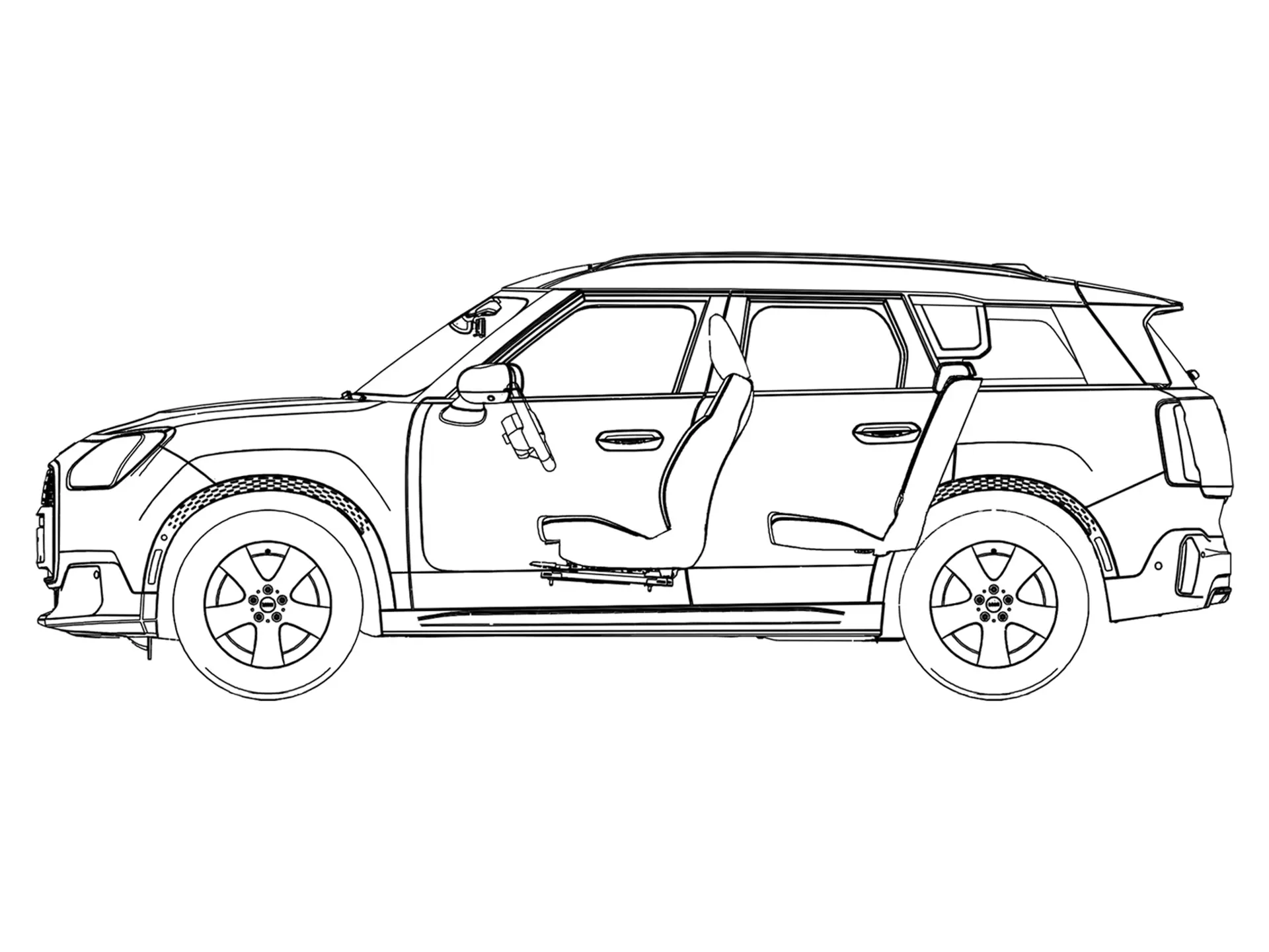 MINI Countryman - skica pogleda sa strane