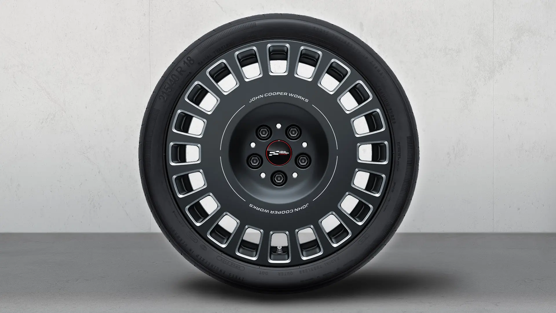 18" JCW aluminijski naplatci Rallye Spoke 964 Bicolor (Frozen Midnight Grey, polirani), ljetni set kotača 