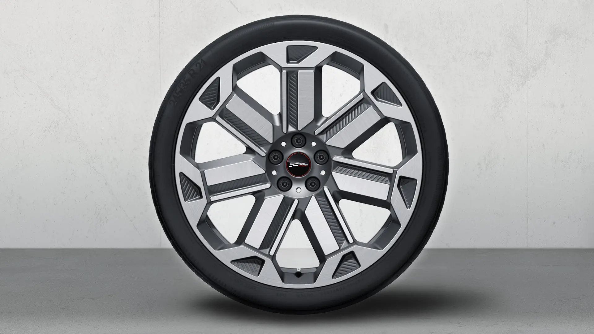 21" JCW aluminijski lijevani naplatci Rallye Spoke 950 Bicolor (Frozen Gunmetal Grey, sjajno polirani), ljetni set kotača  