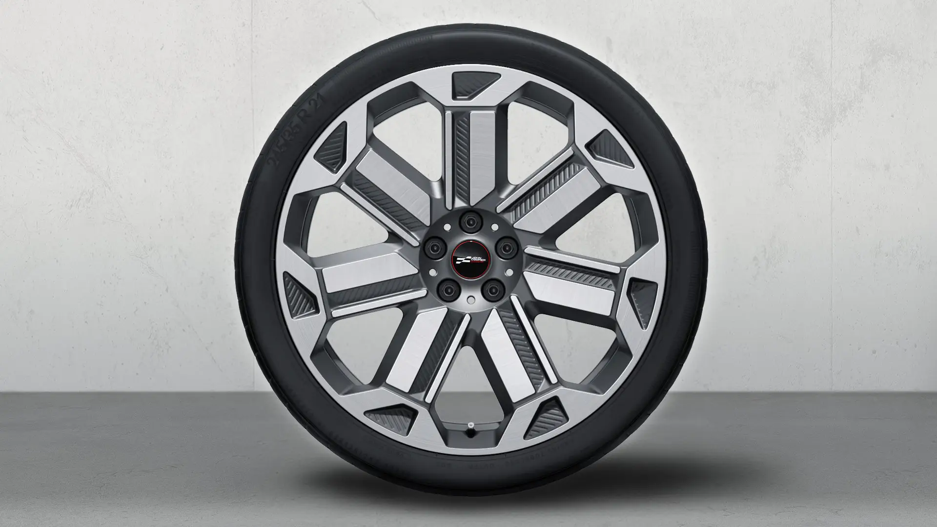 21" JCW aluminijski lijevani naplatci Rallye Spoke 950 Bicolor (Frozen Gunmetal Grey, sjajno polirani), ljetni set kotača  