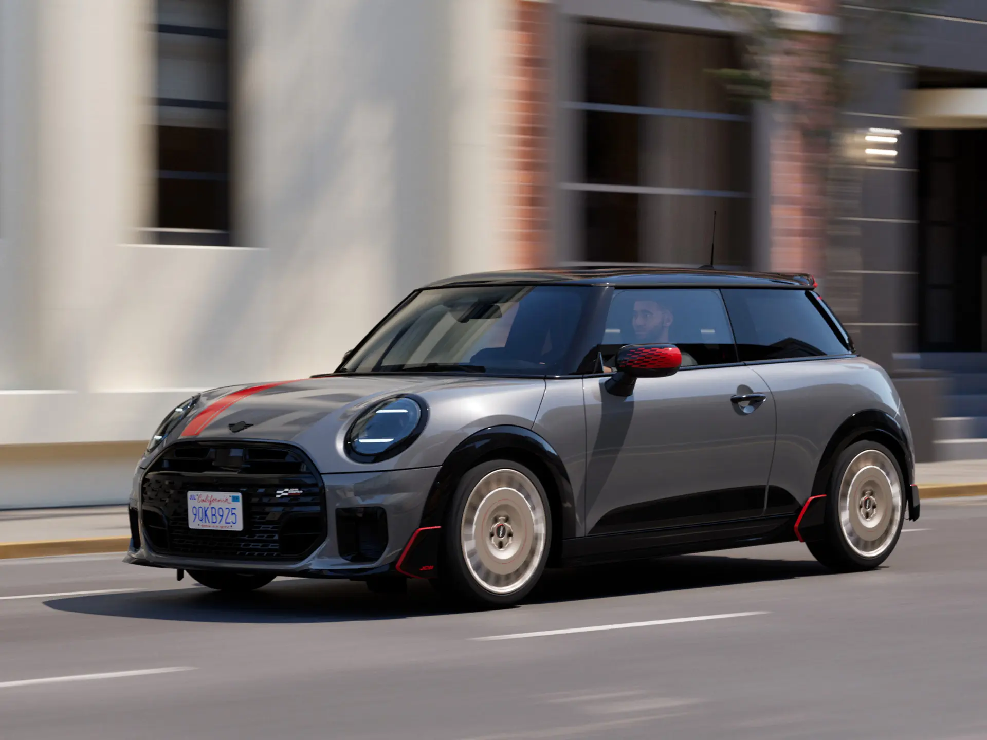 Čovjek koji vozi MINI Cooper