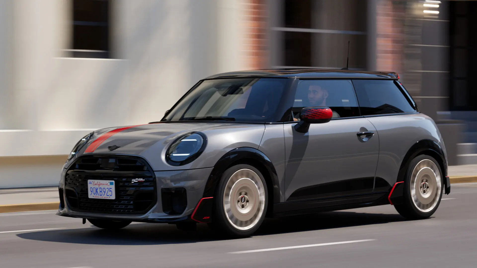 Čovjek koji vozi MINI Cooper