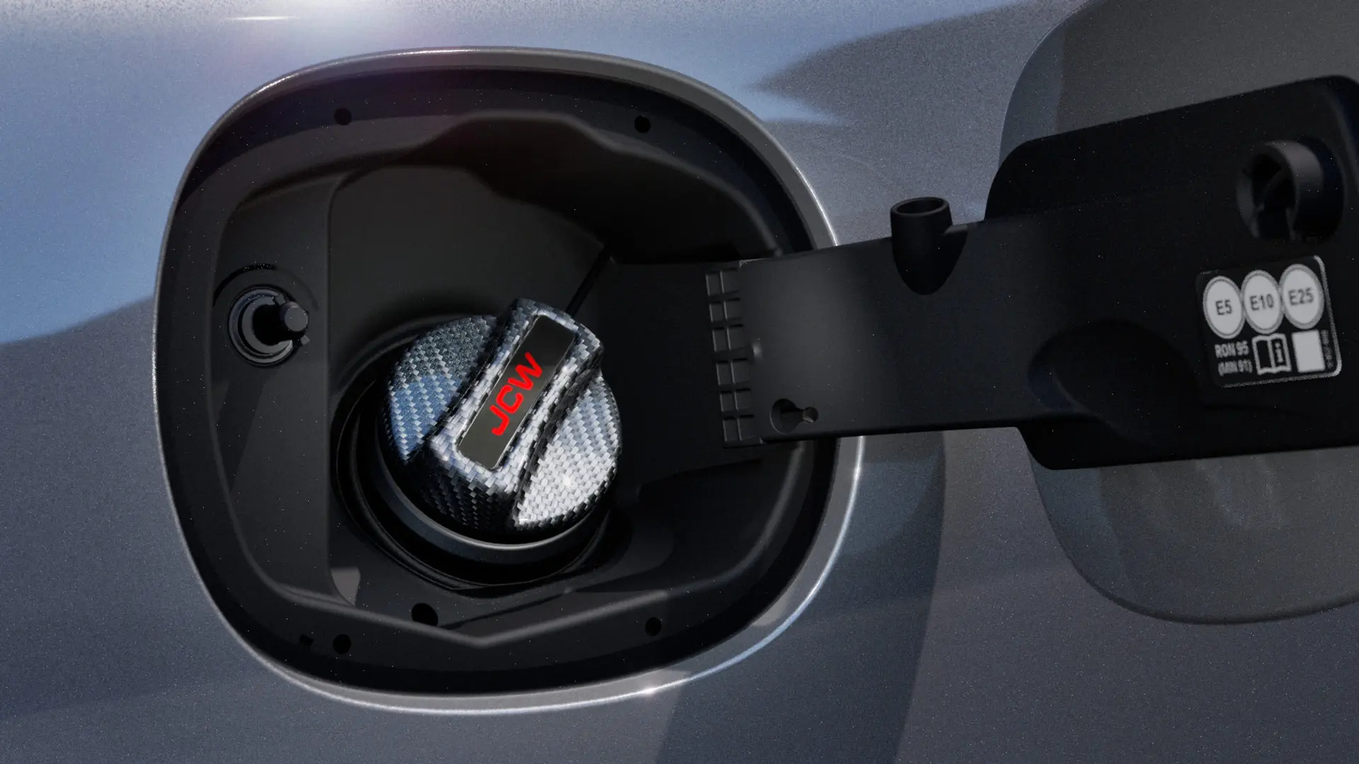 MINI John Cooper Works poklopac spremnika za gorivo s natpisom JCW.