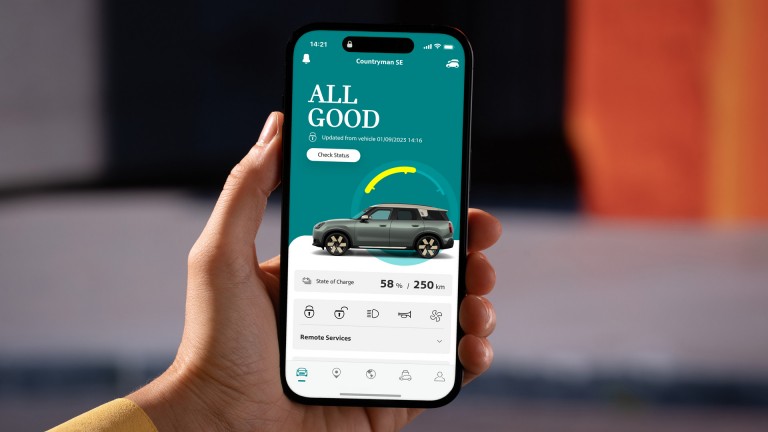 Potpuno električni MINI Countryman - digitalno iskustvo - mini aplikacija