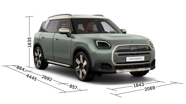 Potpuno električni MINI Countryman - tri četvrtine – dimenzije
