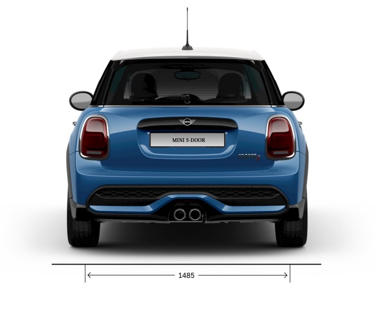 MINI 5-vrata – pogled straga – dimenzije